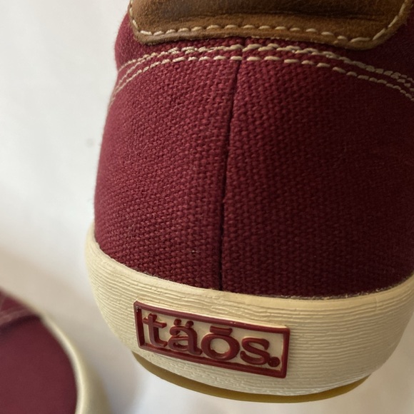 Taos Burgundy Sneakers with Cream Accents - Picture 8 of 10